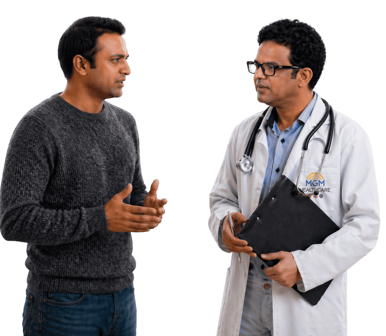 Doctor consulting with patient
